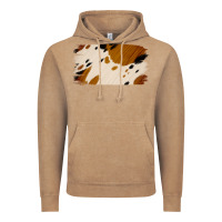 Vintage Coffee Cowhide Black and Light Brown Brushstroke Vintage Hoodie - Jasminsmagicworld