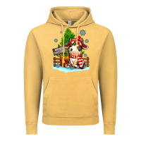 Vintage Mustard merry christmas cow Vintage Hoodie - MaliasSmallBusiness