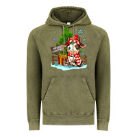 Vintage Olive merry christmas cow Vintage Hoodie - MaliasSmallBusiness