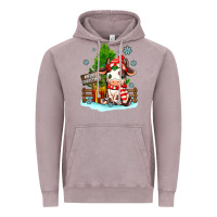 Vintage Zinc merry christmas cow Vintage Hoodie - MaliasSmallBusiness