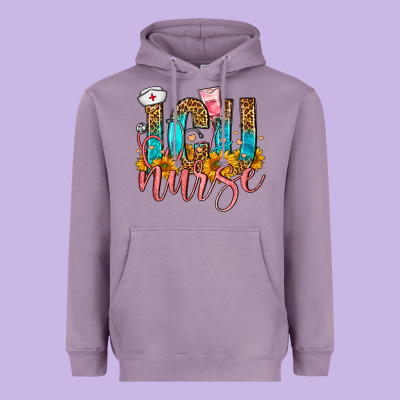Western Icu Intensive Care Unit Nurse Heavyweight Hoodie Designed By Fadigitalartstudio
