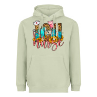 Matcha Western ICU Intensive Care Unit Nurse Heavyweight Hoodie - FaDigitalArtStudio