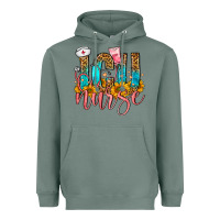 Sage Western ICU Intensive Care Unit Nurse Heavyweight Hoodie - FaDigitalArtStudio