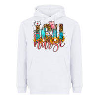 White Western ICU Intensive Care Unit Nurse Heavyweight Hoodie - FaDigitalArtStudio