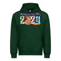 Forest Green Happy Easter 2024 Urban Hoodie - CowhideDigitalArt