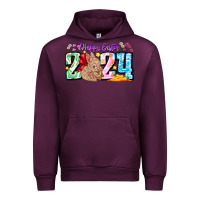 Mauve Wine Happy Easter 2024 Urban Hoodie - CowhideDigitalArt