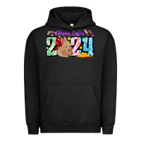 Pigment Black Happy Easter 2024 Urban Hoodie - CowhideDigitalArt