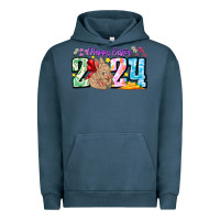 Pigment Midnight Navy Happy Easter 2024 Urban Hoodie - CowhideDigitalArt