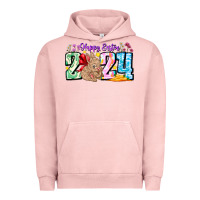 Pigment Salmon Happy Easter 2024 Urban Hoodie - CowhideDigitalArt
