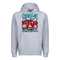 Heather Grey gnome sweet gnomes olivia Premium Hoodie - OliviaCreatesArt