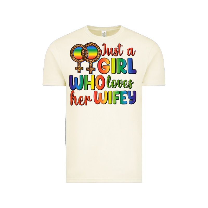 Just A Girl Who Loves Her Wifey Vintage Tee by BundleAndBundleShop | Teevron