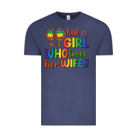 Vintage Denim Just A Girl Who Loves Her Wifey Vintage Tee - BundleAndBundleShop