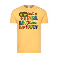 Vintage Mustard Just A Girl Who Loves Her Wifey Vintage Tee - BundleAndBundleShop