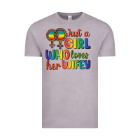 Vintage Zinc Just A Girl Who Loves Her Wifey Vintage Tee - BundleAndBundleShop