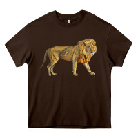 Chocolate Brown lion Heavy Core Tee - LillyAllenDesigns