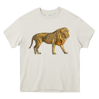 Cream lion Heavy Core Tee - LillyAllenDesigns
