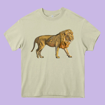Lion Heavy Core Tee Designed By Lillyallendesigns