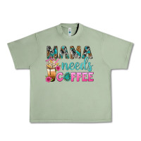 Oil Green Mama Needs Coffee Bbs Urban Heavy Tee - BundleAndBundleShop