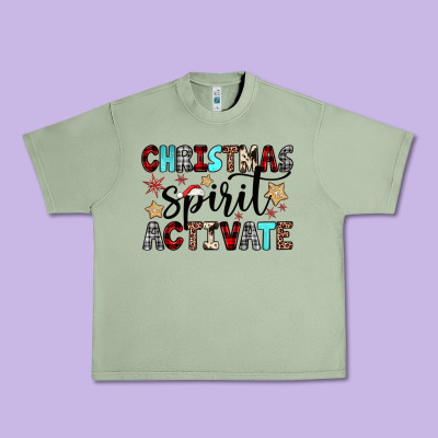 Christmas Spirit Activate Urban Heavy Tee Designed By Jahusdesignshop