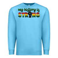 Ocean Blue My history is strong Premium Sweatshirt - FaDigitalArtStudio
