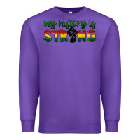 Purple My history is strong Premium Sweatshirt - FaDigitalArtStudio