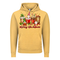 Vintage Mustard merry christmas gnomes coffee cups Vintage Hoodie - MaliasSmallBusiness