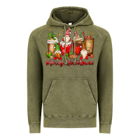 Vintage Olive merry christmas gnomes coffee cups Vintage Hoodie - MaliasSmallBusiness