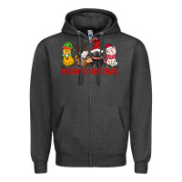 Charcoal Heather meowy christmas Zipper Hoodie - CowGirlArtShop