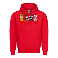 Red meowy christmas Zipper Hoodie - CowGirlArtShop