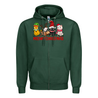 Sports Green meowy christmas Zipper Hoodie - CowGirlArtShop