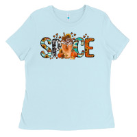 Baby Blue pumpkin spice latte Ladies Tee - Jasminsmagicworld