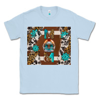 Dusty Blue American Football Mom Tumbler Classic Tee - BundleAndBundleShop