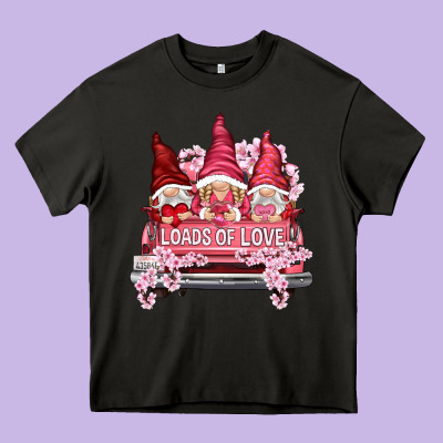 Loads Of Love With Flowers Heavy Core Tee Designed By Nancycooperartshop