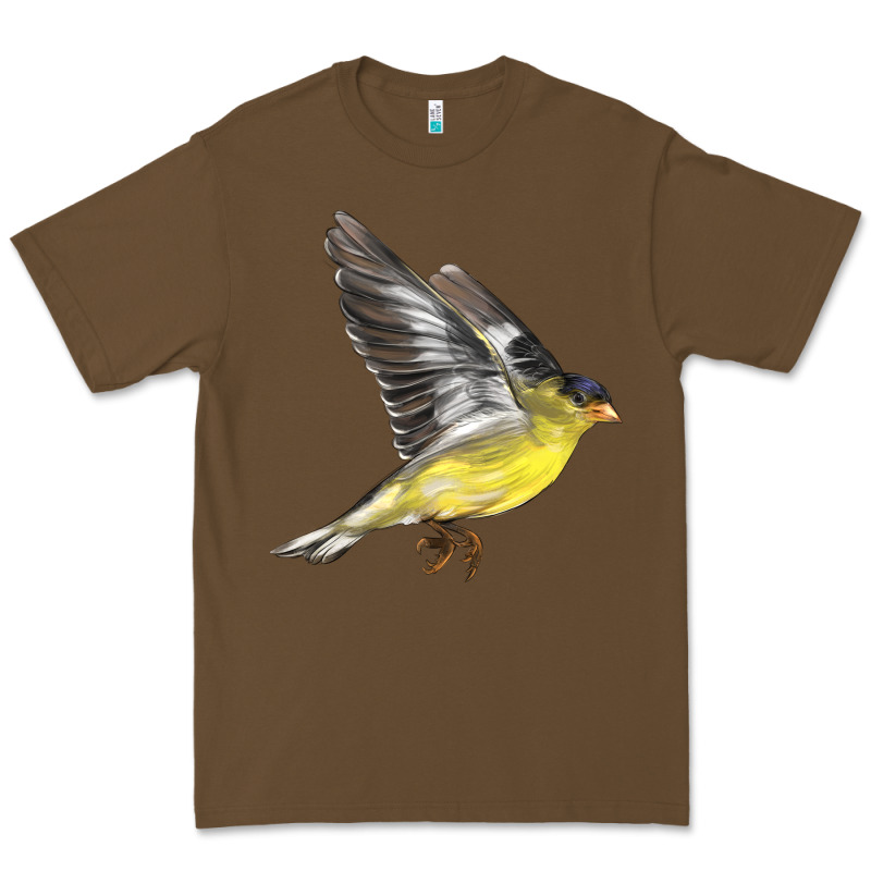 Flying American Goldfinch Premium Tee by LillyAllenDesigns | Teevron