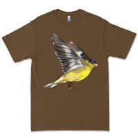 Cacao Flying American Goldfinch Premium Tee - LillyAllenDesigns