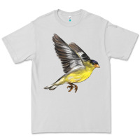 Dove Grey Flying American Goldfinch Premium Tee - LillyAllenDesigns