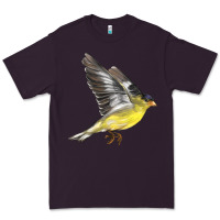Plum Flying American Goldfinch Premium Tee - LillyAllenDesigns