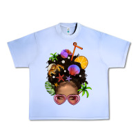 Grape Ice Beach Hair Afro Messy Bun Bbs Urban Heavy Tee - BundleAndBundleShop