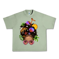 Oil Green Beach Hair Afro Messy Bun Bbs Urban Heavy Tee - BundleAndBundleShop