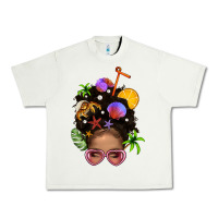 Pistachio Beach Hair Afro Messy Bun Bbs Urban Heavy Tee - BundleAndBundleShop