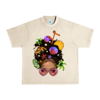 Sandshell Beach Hair Afro Messy Bun Bbs Urban Heavy Tee - BundleAndBundleShop