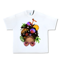 Beach Hair Afro Messy Bun Bbs Urban Heavy Tee | Teevron