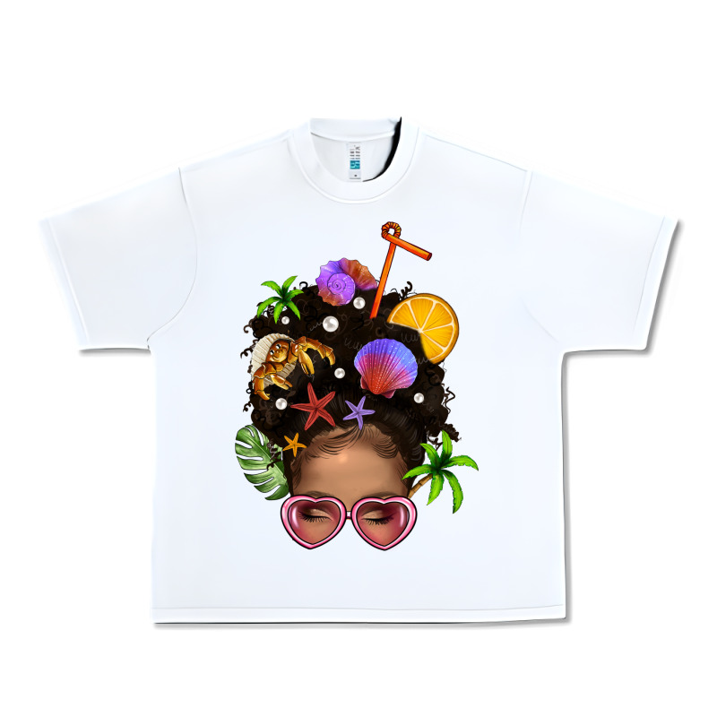 Beach Hair Afro Messy Bun Bbs Urban Heavy Tee by BundleAndBundleShop | Teevron