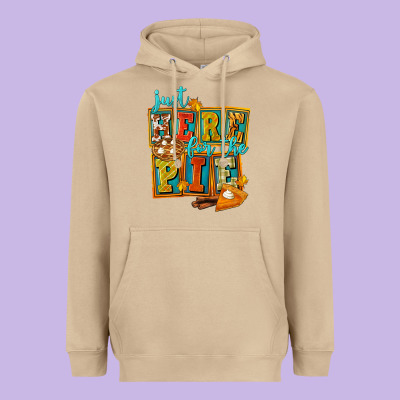 Just Here For The Pie Heavyweight Hoodie Designed By Fadigitalartstudio
