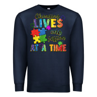 Navy Changing lives one session at a time Premium Sweatshirt - FaDigitalArtStudio