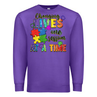 Purple Changing lives one session at a time Premium Sweatshirt - FaDigitalArtStudio