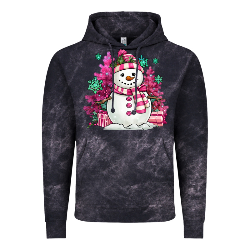 Pink Christmas Snowman Vintage Hoodie by MaliasSmallBusiness | Teevron