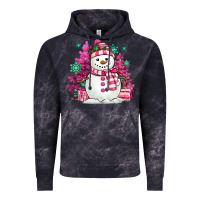 Cloud Black pink christmas snowman Vintage Hoodie - MaliasSmallBusiness