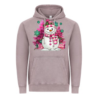 Vintage Zinc pink christmas snowman Vintage Hoodie - MaliasSmallBusiness