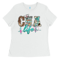 White western nurse cna life Ladies Tee - BarkalooDesign